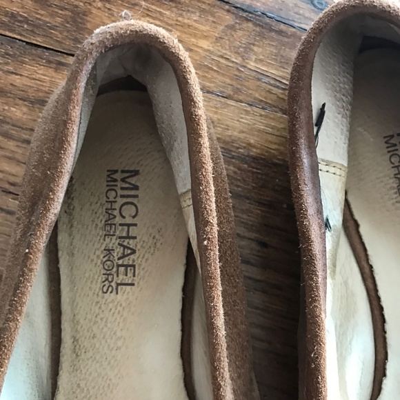 Michael Kors Gold Buckle Loafers - Picture 3 of 4